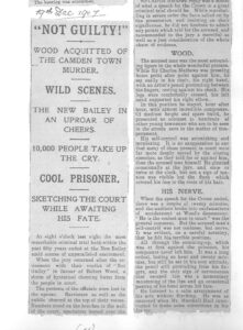 Newspaper article on the Camden Town Murder Trial